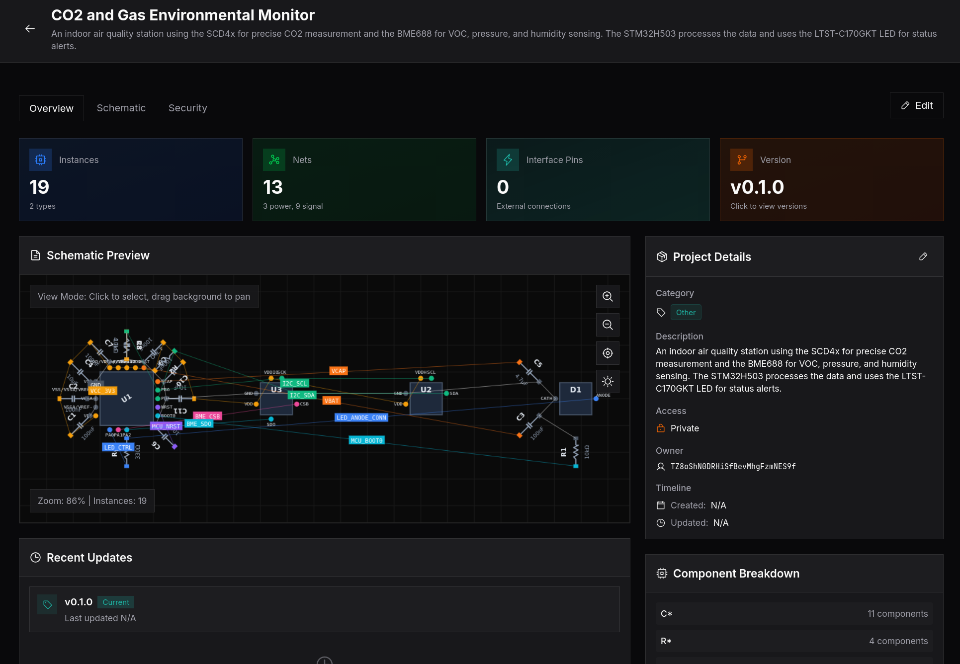 AI-generated Home Safety & Storm Alert Hub schematic